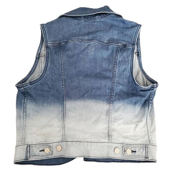Levi's Ombre Denim Jacket Vest Women's Size Medium - Picture 7 of 7